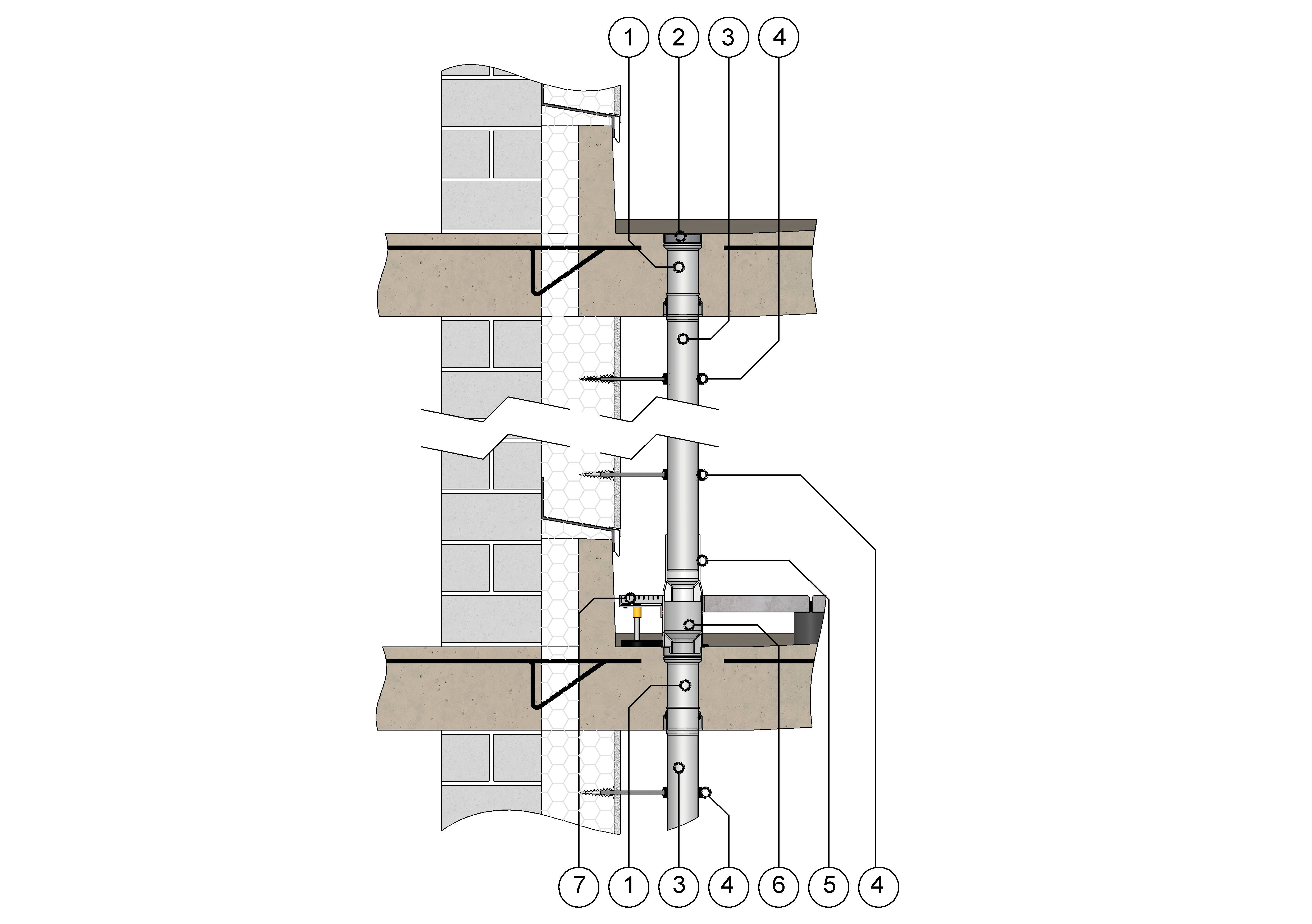SitaConcrete с концевой решеткой для линейного водостока с балконов